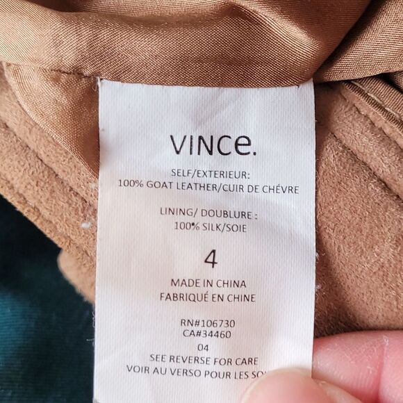 Cute VINCE SKIRT  💯%goat leather NWOT - Picture 6 of 6